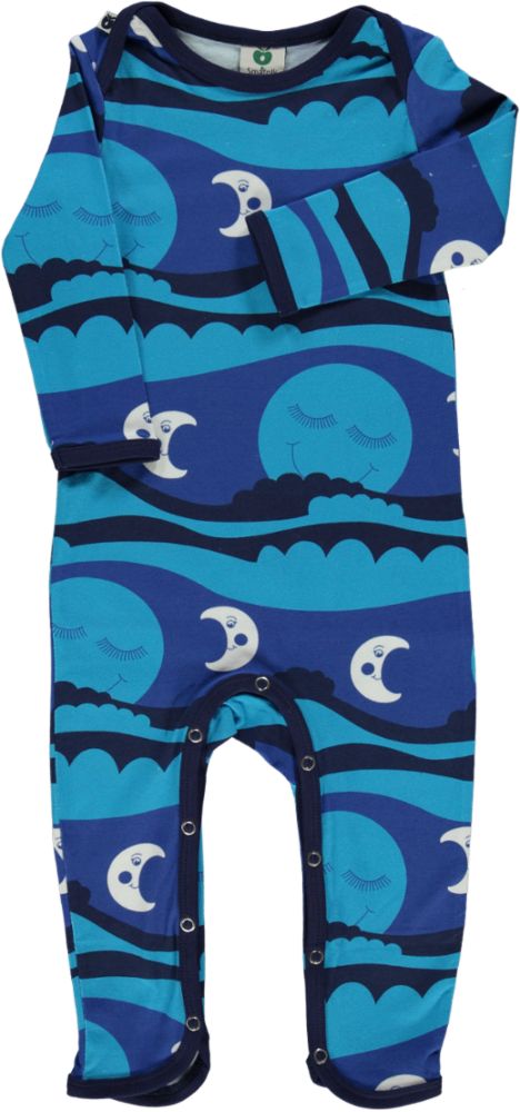 Long-sleeved baby suit with sun and moon