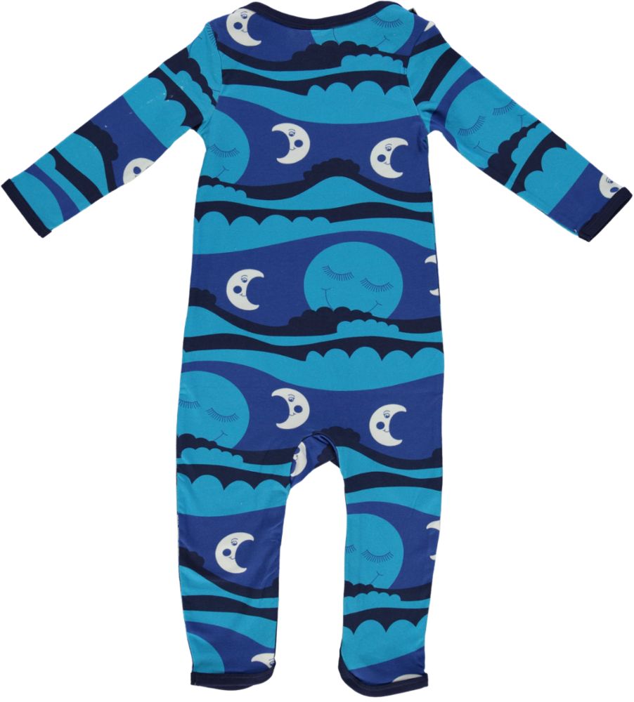 Long-sleeved baby suit with sun and moon